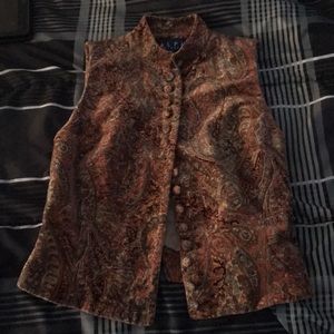 Ralph Lauren High Collar Vest/ Blouse